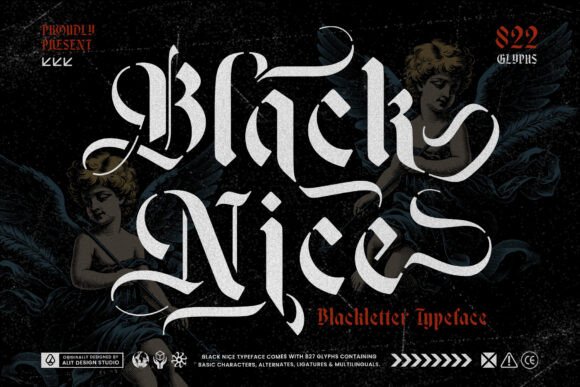 Black Nice: Bold Blackletter Meets Stencil Precision