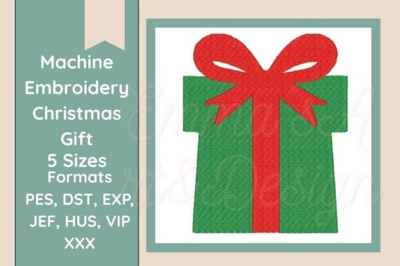 Christmas Gift Box Embroidery Guide