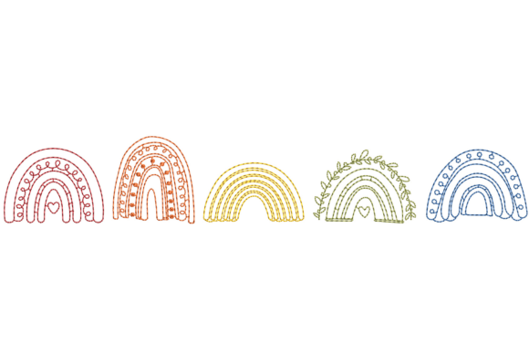 Colorful Rainbow Line Art Design Guide