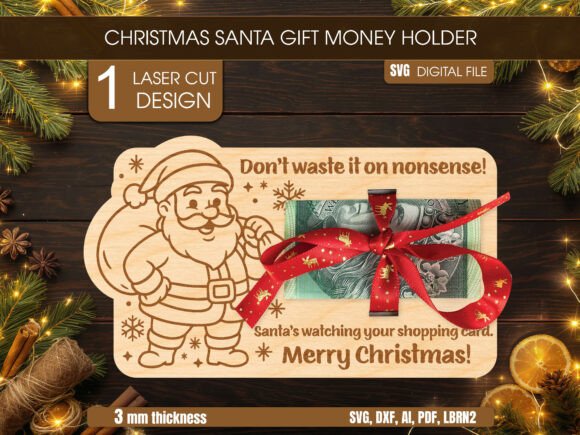 Crafting Festive Memories with the Santa Christmas Gift Money Holder SVG