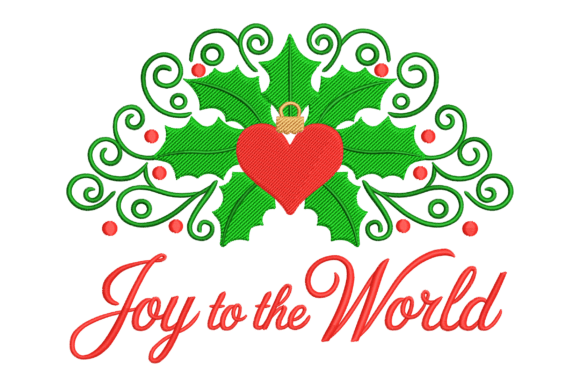 Crafting Festive Warmth with the Holly Heart Christmas Embroidery Motif