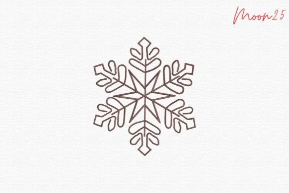 Elegant Snowflake Star Embroidery Design