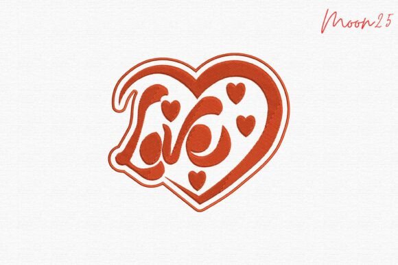 Love Heart Word Embroidery Design: A Versatile Choice for Romantic Stitching Projects