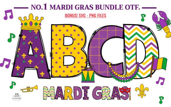 Mardi Gras Bundle: Festive Fonts for Creators