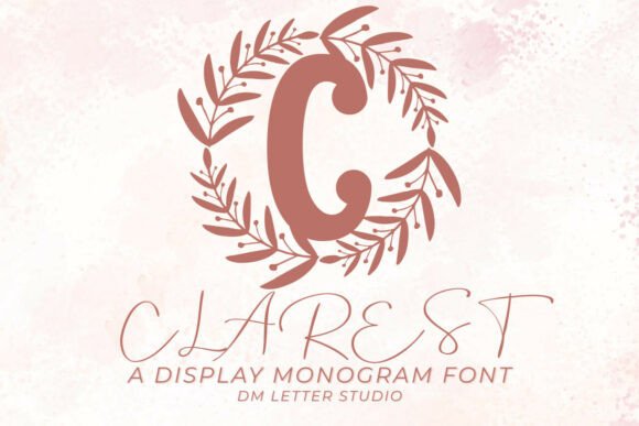 Meet Clarest: The Monogram Font That Redefines Elegant Branding