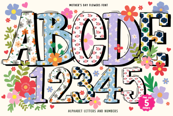 Mother s Day Flowers Font Guide
