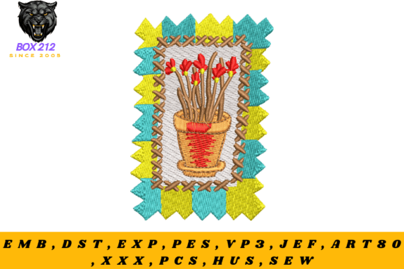 Revitalize Your Textile Projects with the Plant Pot Digital Embroidery Design