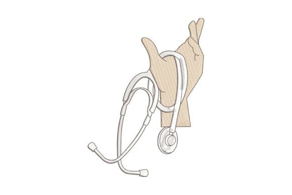 Stethoscope Hand: Elevating Medical-Themed Embroidery with Precision and Personality