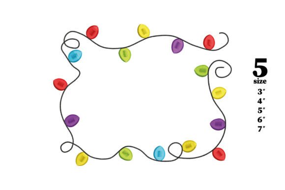 Stitching Joy: The Christmas Light Embroidery Design