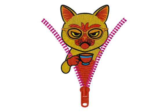 Strategic Application of the Cute Cat in Zipper Embroidery Design for Brand Differentiation