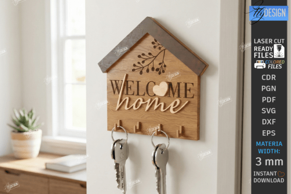 Strategic Design and Production: The Wall Key Holder Laser Cut Key Hanger