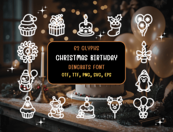 Streamline Your Festive Design Workflow with the Christmas Birthday Dingbats Font