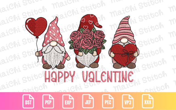 Valentine Gnome Trio: An Evaluation for Embroidery Projects