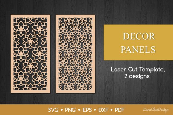 Vertical Decor Panels SVG & DXF