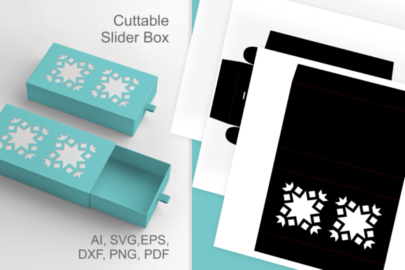 Winter 2 Cutout - Slive N Drawer Box SVG: Elevate Your Holiday Packaging