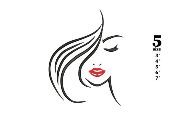 Woman Face Embroidery: Elegant & Easy Design